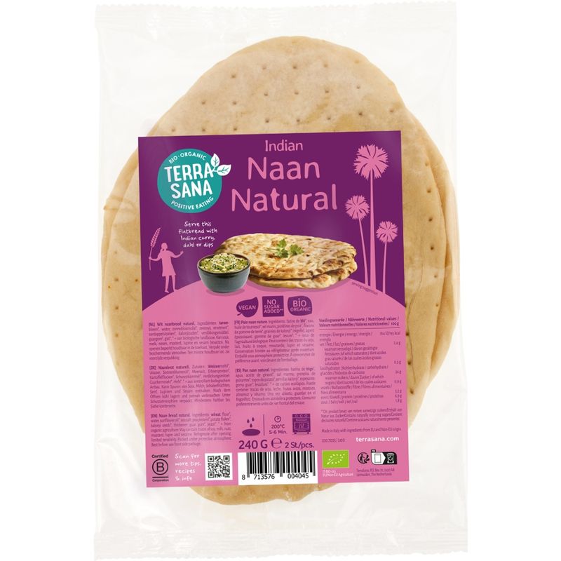 TerraSana Indisches Naan Naturell - Produktbild