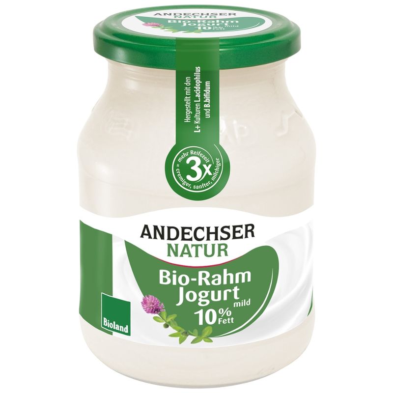 Andechser Natur Bio Rahmjogurt mild 10% - Produktbild