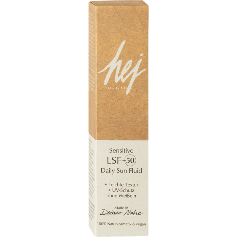 HEJ ORGANIC Sensitive SPF50 Daily Sun Fluid 30ml - Produktbild