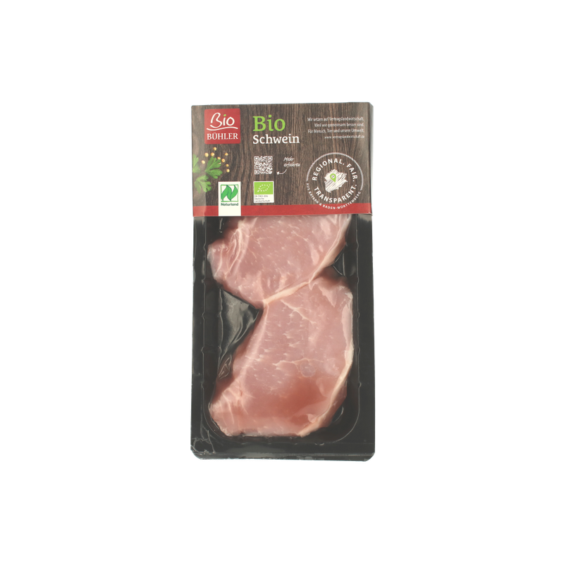 Bio Bühler Bio Schweinerückensteak - Skinpack - Produktbild