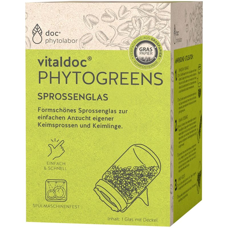 doc phytolabor vitaldoc PHYTOGREENS Sprossenglas - Produktbild