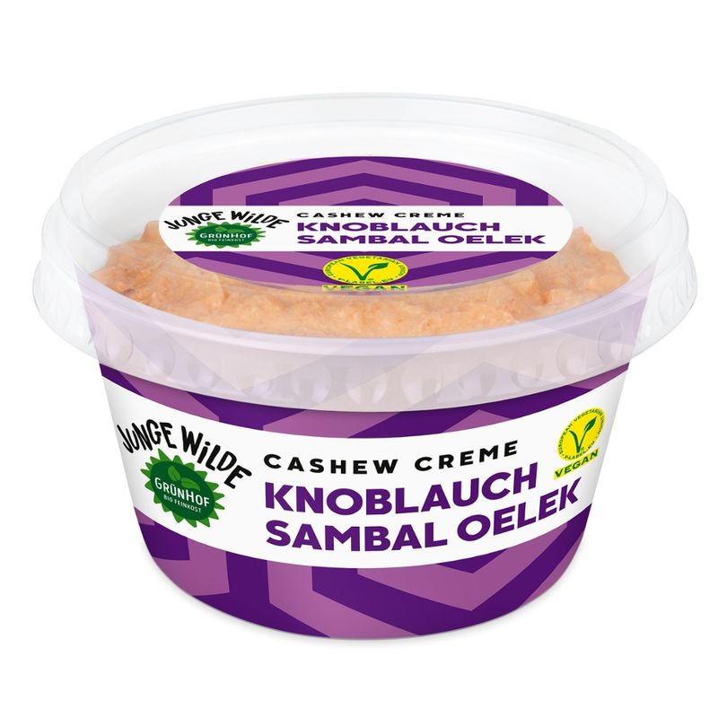 Grünhof Grünhof "Junge Wilde" Bio-Cashew Creme / Knoblauch-Sambal Oelek 150g - Produktbild