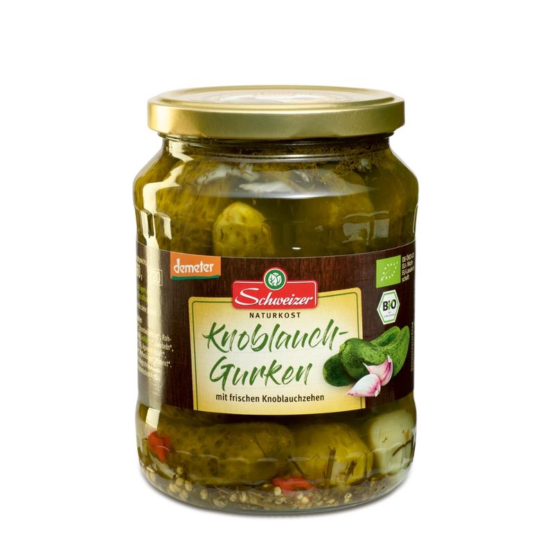 Schweizer demeter Knoblauchgurken - Produktbild