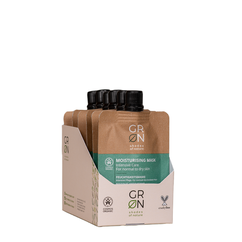 GRN GRN [GRÜN] Feuchtigkeitsmaske Intensive Pflege Hanf & Honig Tray - Essential Elements - Produktbild