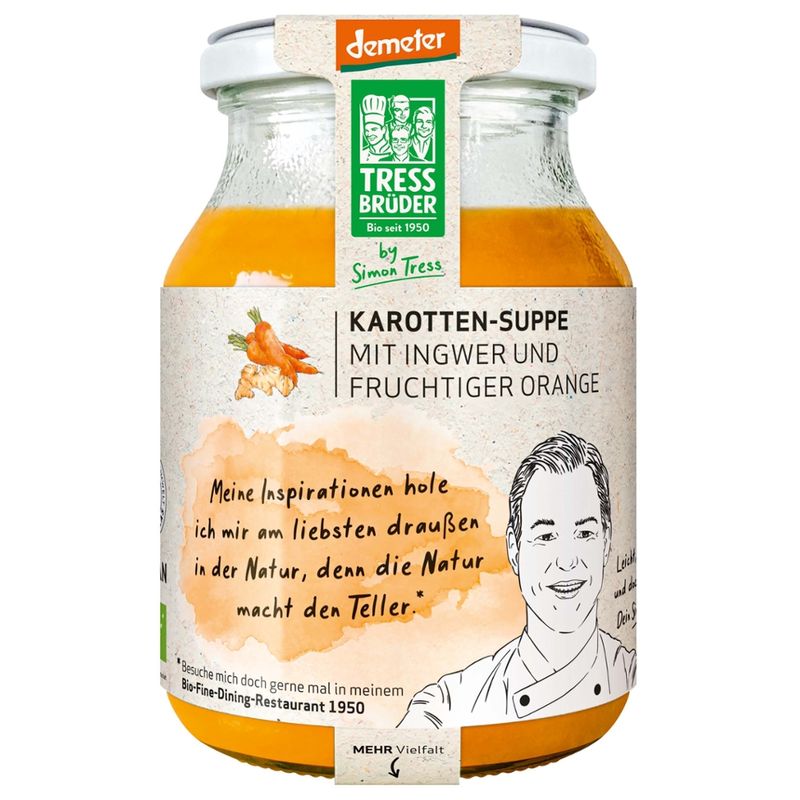 Tress Brüder Karotten-Suppe mit Ingwer und fruchtiger Orange - Produktbild