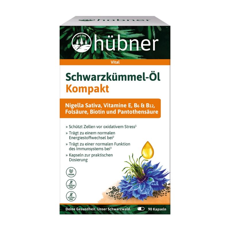 Hübner hübner® Schwarzkümmel-Öl Kompakt  90 St. - Produktbild