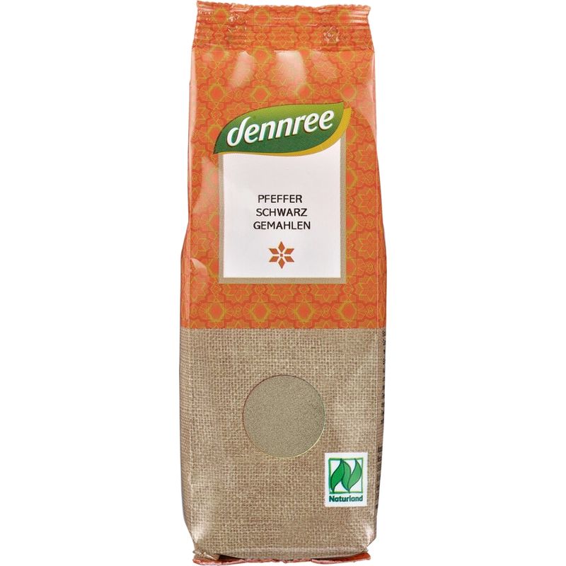 dennree Pfeffer schwarz, gemahlen - Produktbild