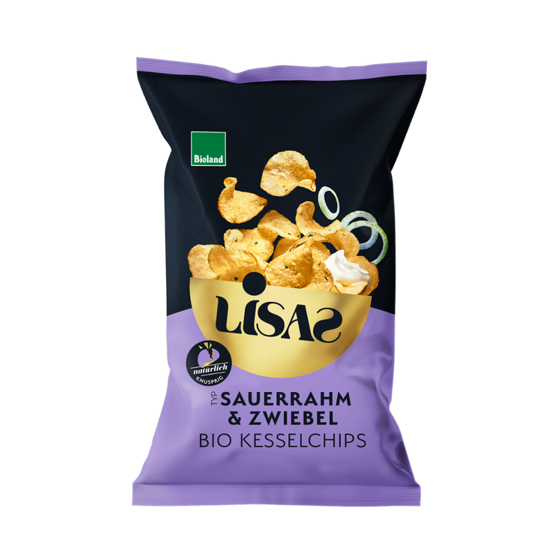 Lisas Lisas Bio-Kesselchips Typ Sauerrahm & Zwiebel 115g - Produktbild