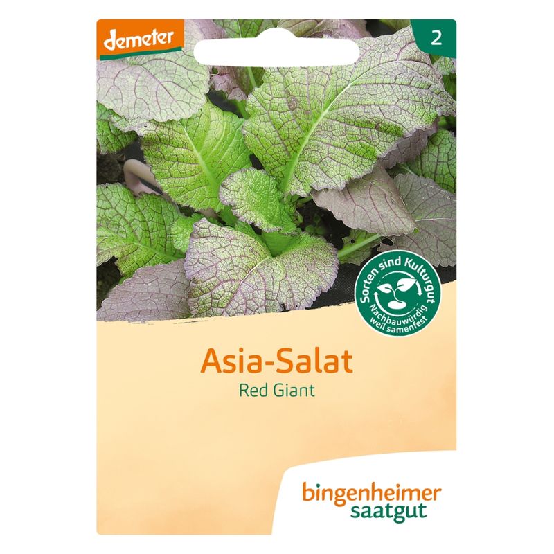 Bingenheimer Saatgut Red Giant - Asia Salat (Saatgut) - Produktbild