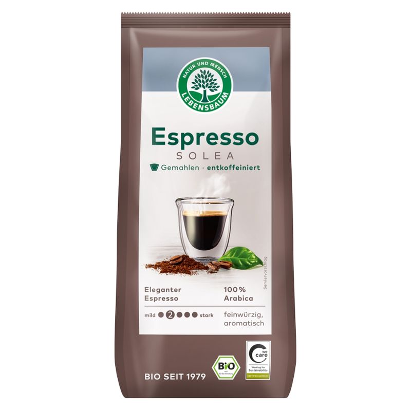 LEBENSBAUM Espresso Solea®, entkoffeiniert, gemahlen - Produktbild