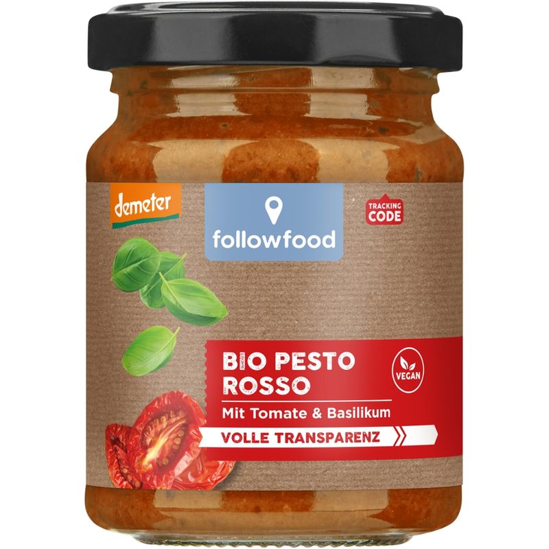 followfood Bio Pesto mit Tomate & Basilikum vegan - Produktbild