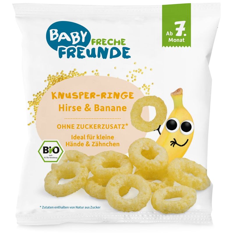 Freche Freunde Freche Freunde Bio Knusper-Ringe Hirse & Banane 20g - Produktbild