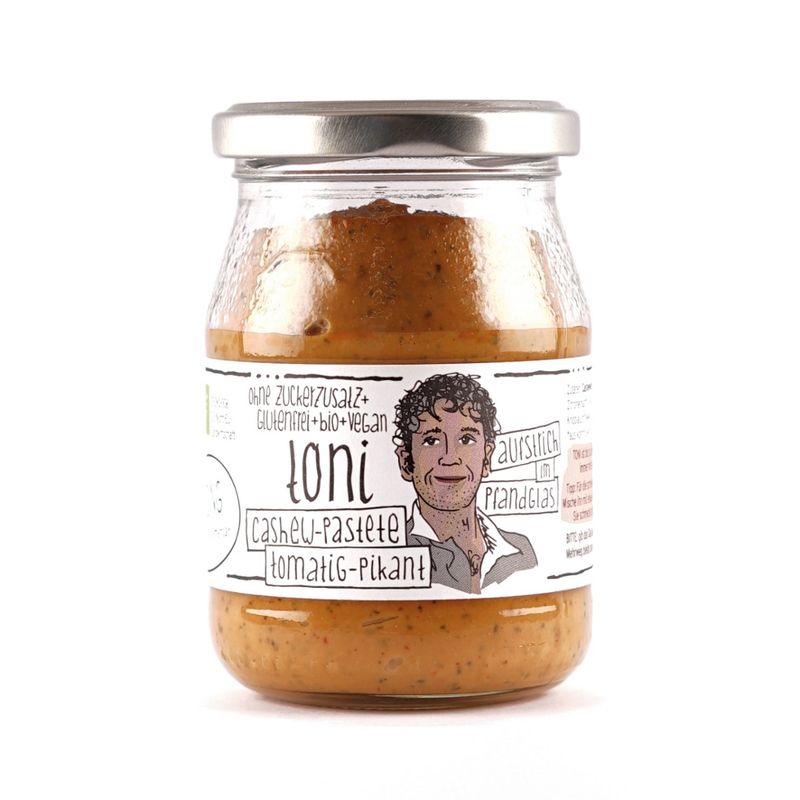 GUTDING Toni, Bio Cashew-Pastete tomatig-pikant im Pfand-Glas, vegan, glutenfrei, ohne Zuckerzusatz - Produktbild