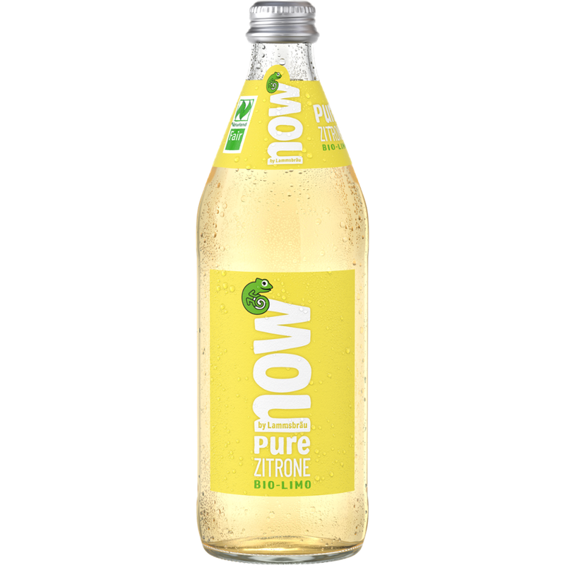 now now Bio Limo Pure Zitrone 0,5l - Produktbild