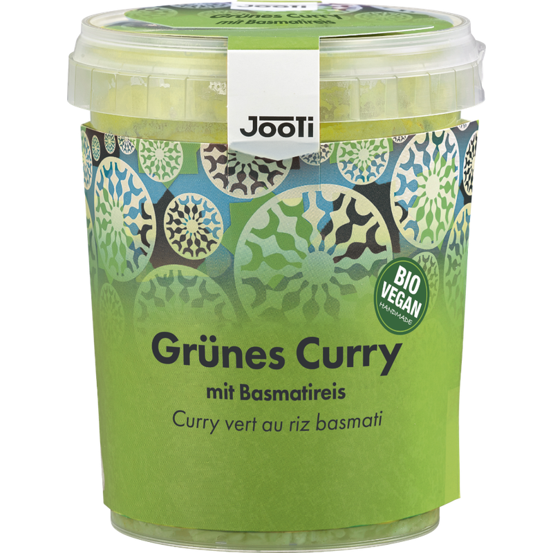 JooTi Plat de légumes épicé avec des petits pois, des épinards au lait de coco et du riz basmati - Produktbild