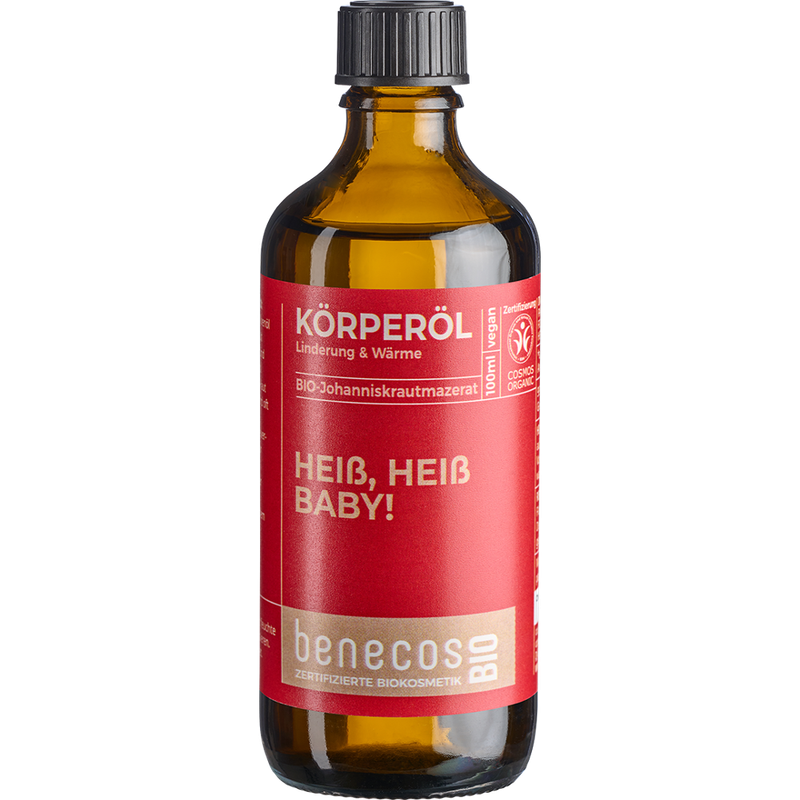 benecos benecosBIO Körperöl Bio-Johanniskrautmazerat - HEIß, HEIß, BABY! - Produktbild