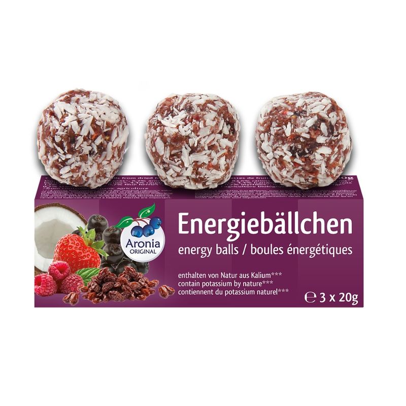 Aronia ORIGINAL Bio Aronia Energiebällchen 60g - Produktbild