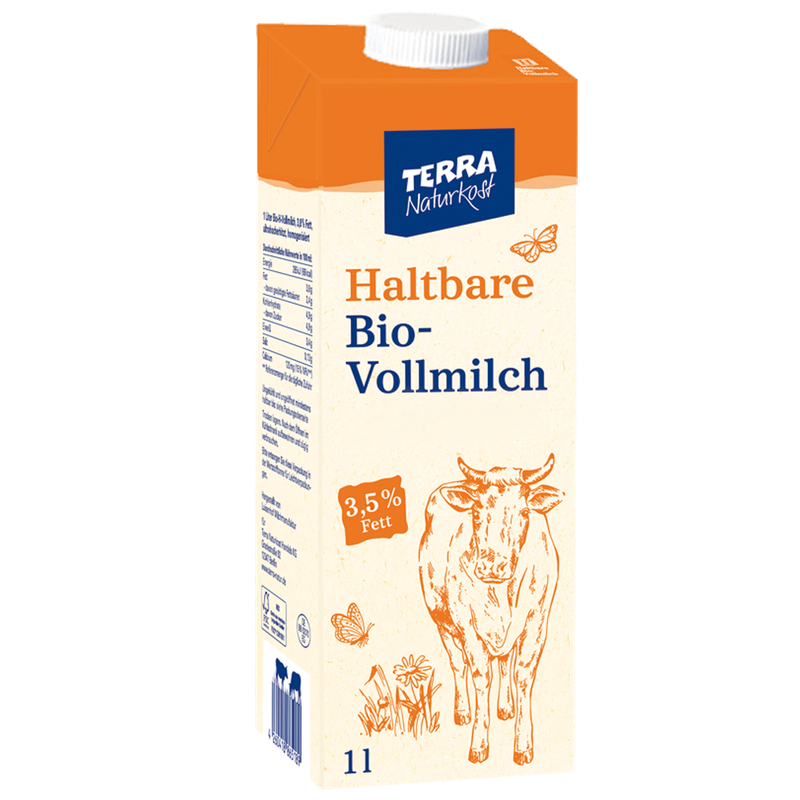 Terra Naturkost Handels KG Bio H-Vollmilch 3,5% Fett - Produktbild