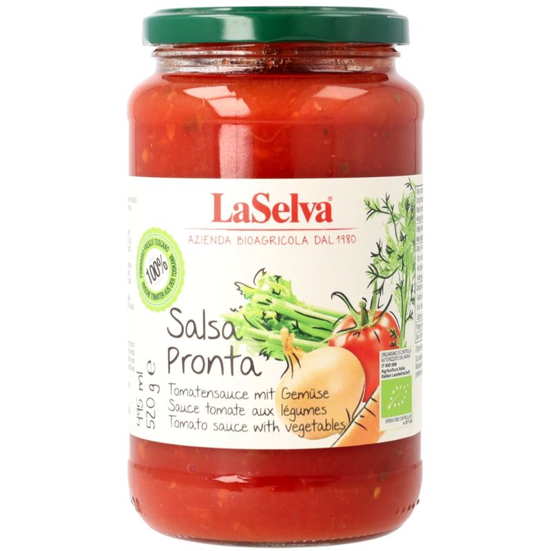 LaSelva Salsa Pronta - Tomatensauce mit Gemüse - Produktbild