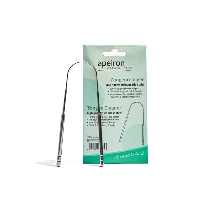 Apeiron Zungenreiniger aus hochwertigem Edelstahl - Produktbild