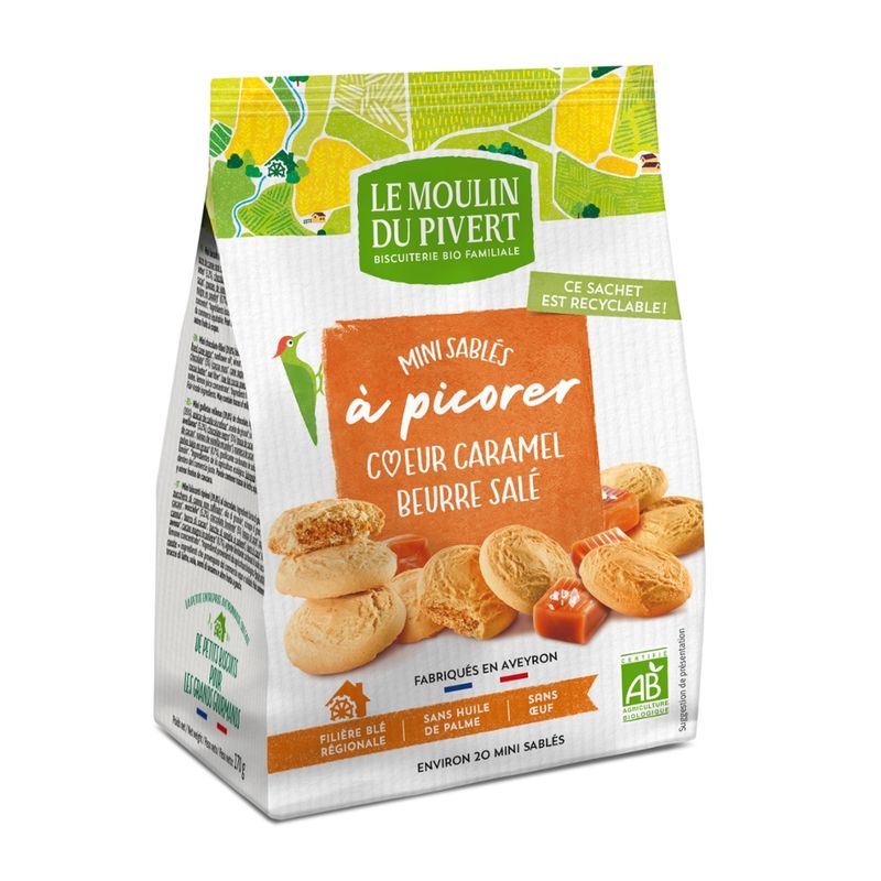 Le Moulin du Pivert Mini-Kekse mit gesalzener Butter Karamellfüllung - Produktbild