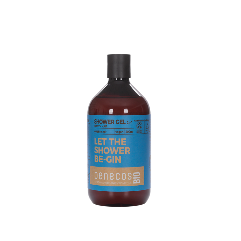 benecos benecosBIO Shower Gel 2in1 organic gin - LET THE SHOWER BE-GIN - Produktbild