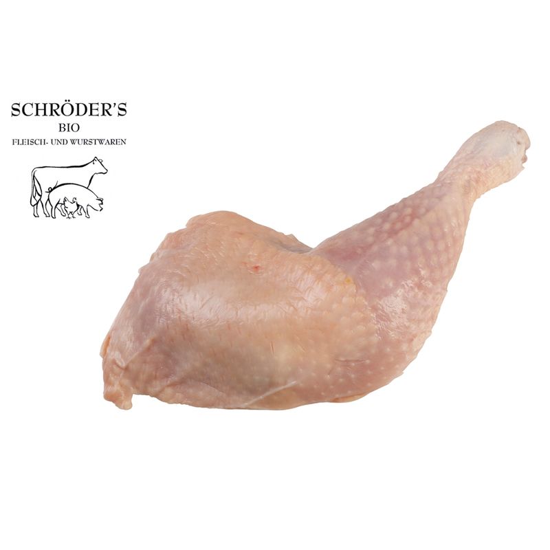 Schröder's Bio Fleisch- und Wurstwaren Hähnchenkeule 1 Stück ca. 250 g TK - Produktbild