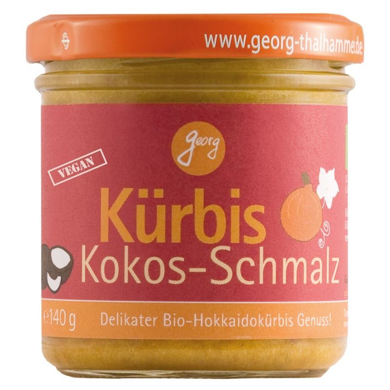 Georg Kürbis-Kokos-Schmalz VEGAN mit Hokkaidokürbis, Äpfeln & Zwiebeln - ohne Palmöl Bio - Produktbild