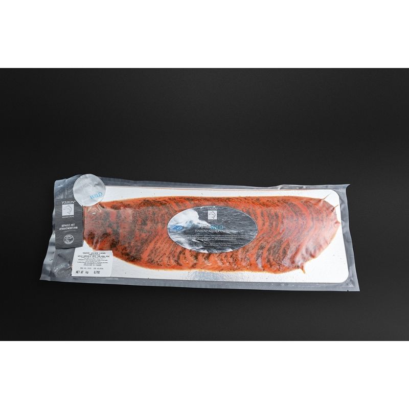 Youkon Wilder Lachs  Wilder Youkon Lachs Red Salmon gravad, Ganze Seite, Geschnitten, 600g - MSC zertifiziert - Produktbild