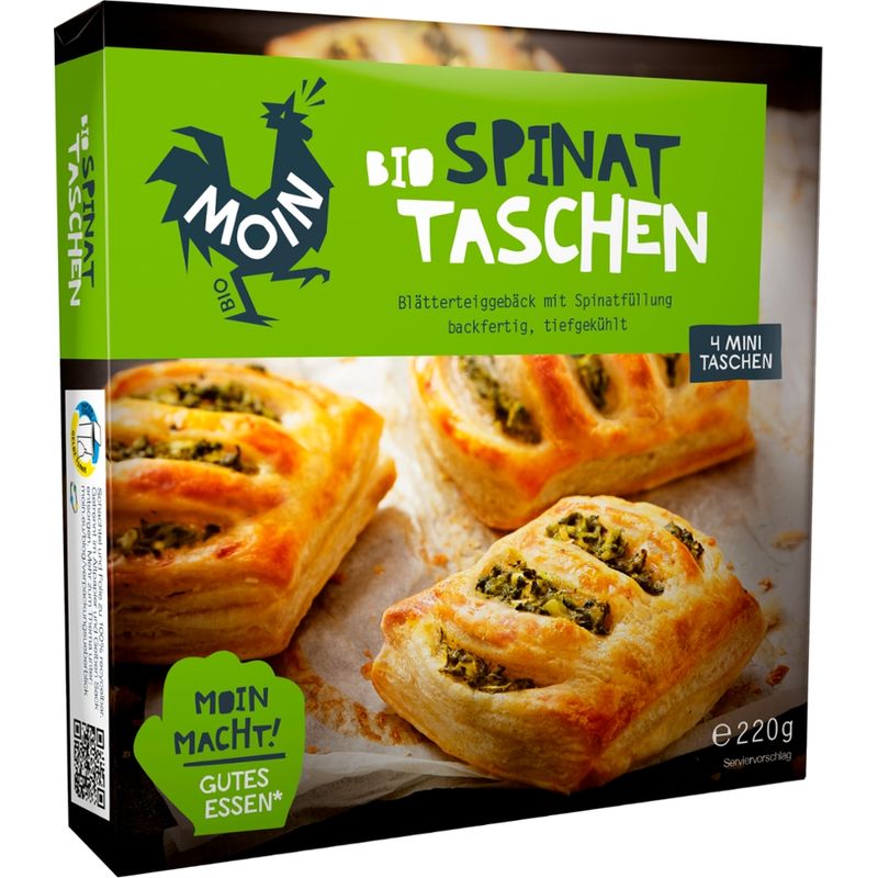 Moin Bio Backwaren Bio Spinat Taschen, 55g - Produktbild