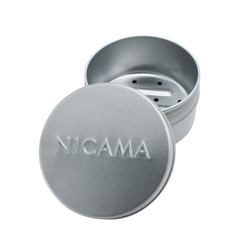 NICAMA NICAMA Aluminiumdose mit Abtropfgitter zur Aufbewahrung von festen Shampoos - Produktbild
