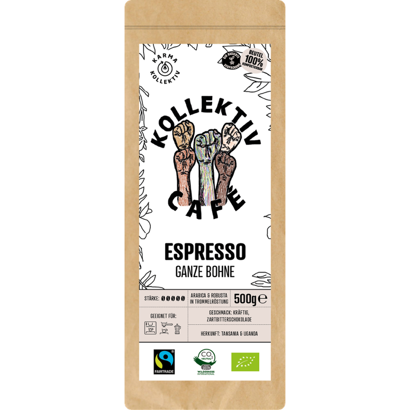 KollektivCafé KollektivCafé Espresso, Bio-Röstkaffee aus ganzen Bohnen - Produktbild
