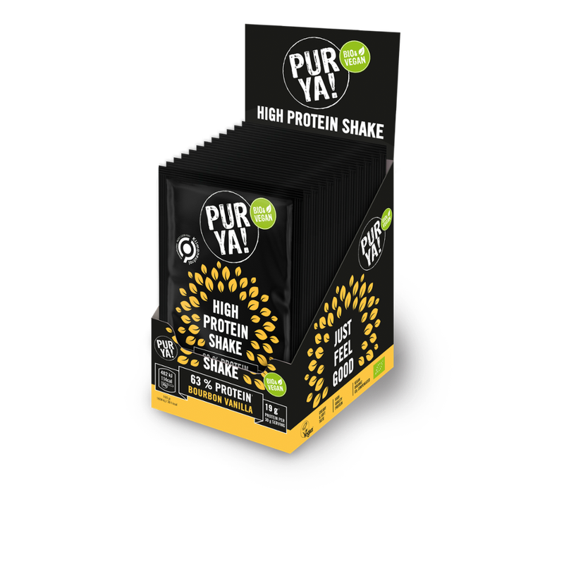 PURYA! High Protein Shake Mini Bourbon Vanille, BIO, 30g - Produktbild
