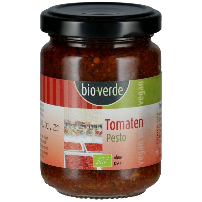 bio-verde Tomaten-Pesto vegan 125 ml - Produktbild