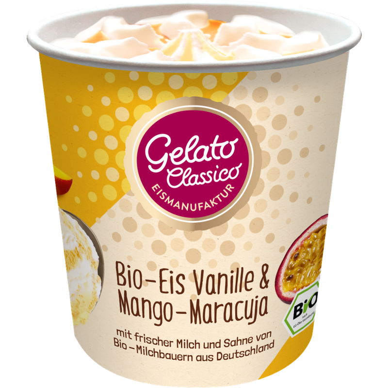 Gelato Classico Eismanufaktur Gelato Classico Bio-Eis Vanille & Mango-Maracuja - Produktbild