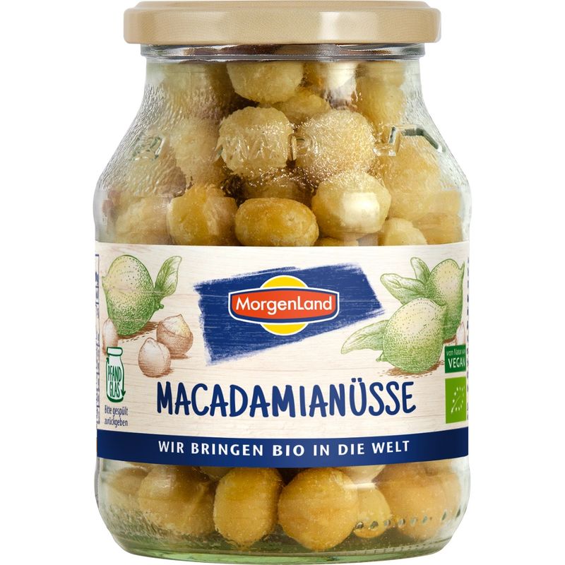 MorgenLand 290g, Pfandglas (groß), Macadamia, naturbelassen, BIO (MorgenLand) - Produktbild