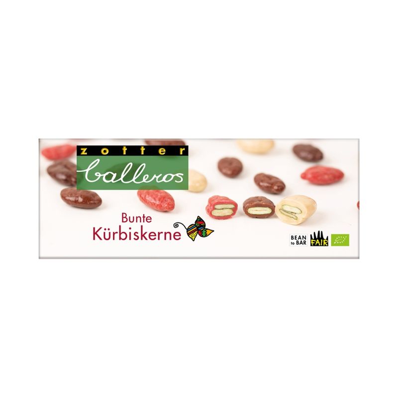 Zotter Schokolade Balleros "Bunte Kürbiskerne" - Produktbild