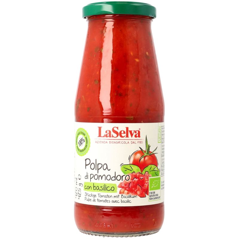 LaSelva Stückige Tomaten mit Basilikum - Produktbild