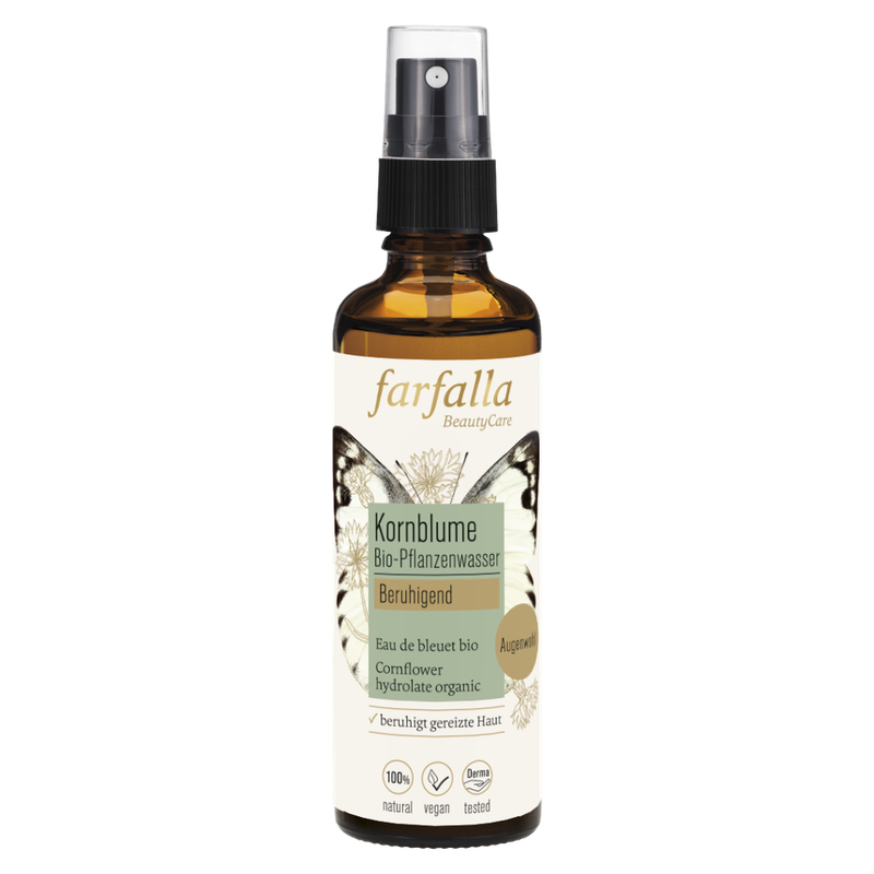 farfalla Kornblume, Bio-Pflanzenwasser, 75ml, beruhigend - Produktbild