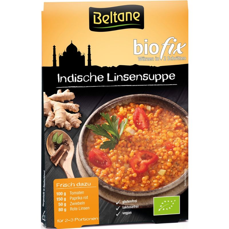 Beltane Beltane Biofix Indische Linsensuppe, vegan, glutenfrei, lactosefrei - Produktbild