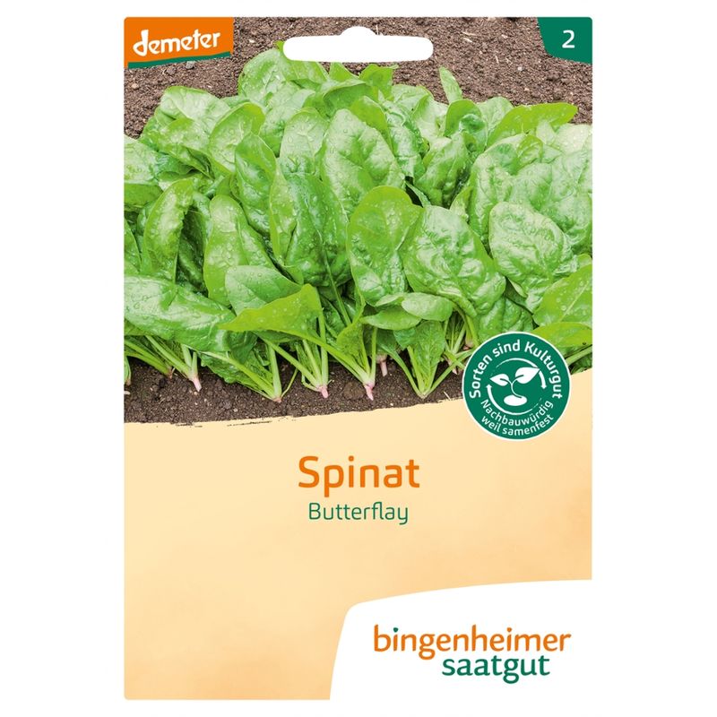 Bingenheimer Saatgut Butterflay - Spinat, zart-geschmackvoll (Saatgut) - Produktbild