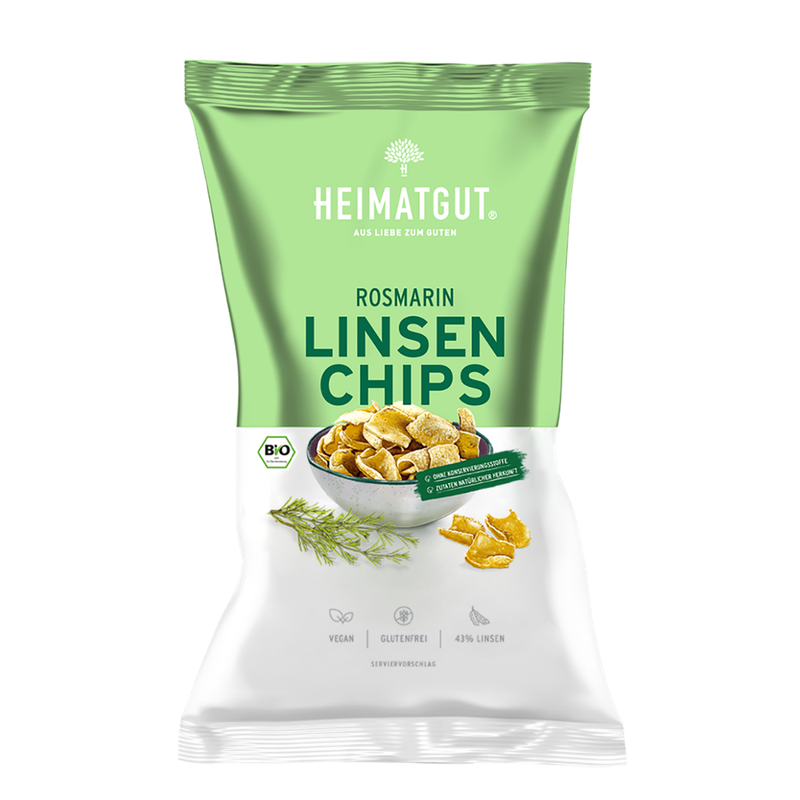 Heimatgut Bio Linsen Chips Rosmarin - glutenfrei - Produktbild