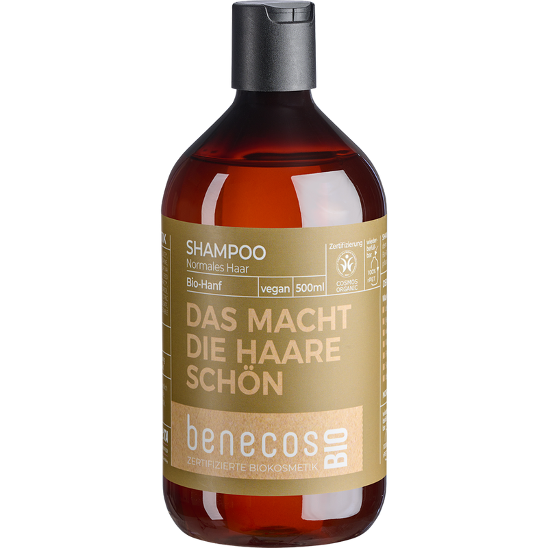 benecos benecosBIO Shampoo Normales Haar BIO-Hanf - DAS MACHT DIE HAARE SCHÖN - Produktbild