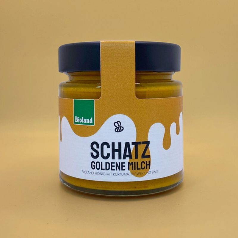 Tobio Schatz, Goldene Milch (Bioland Honig mit Kurkuma, Ingwer und Zimt) - Produktbild