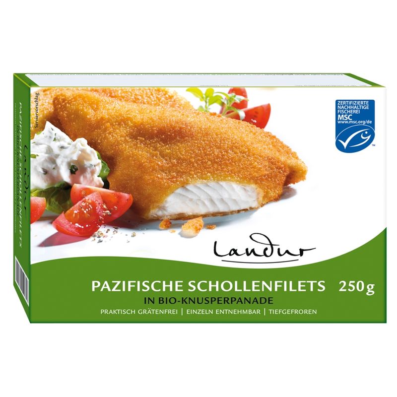 Landur LAN MSC paz Schollen in Biopanade 250g - Produktbild