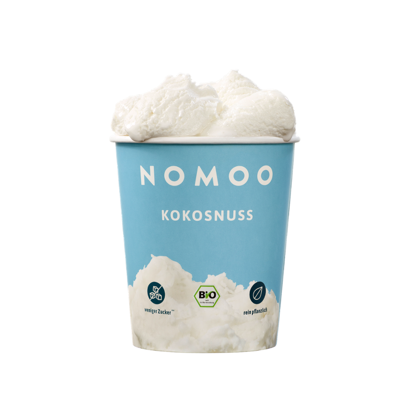 NOMOO Bio veganes Kokosnusseis mit Zucker und Süßungsmittel - Produktbild