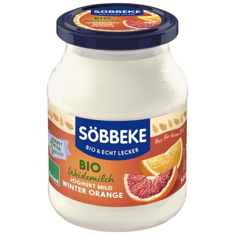 Söbbeke Bio Weidemilchjoghurt Winter Orange 3,8 % Fett im Milchanteil - Produktbild