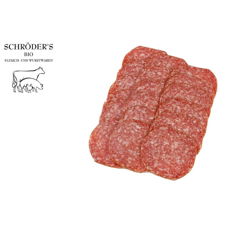 Schröder's Bio Fleisch- und Wurstwaren Bauernmettwurst 80g in Scheiben - Produktbild