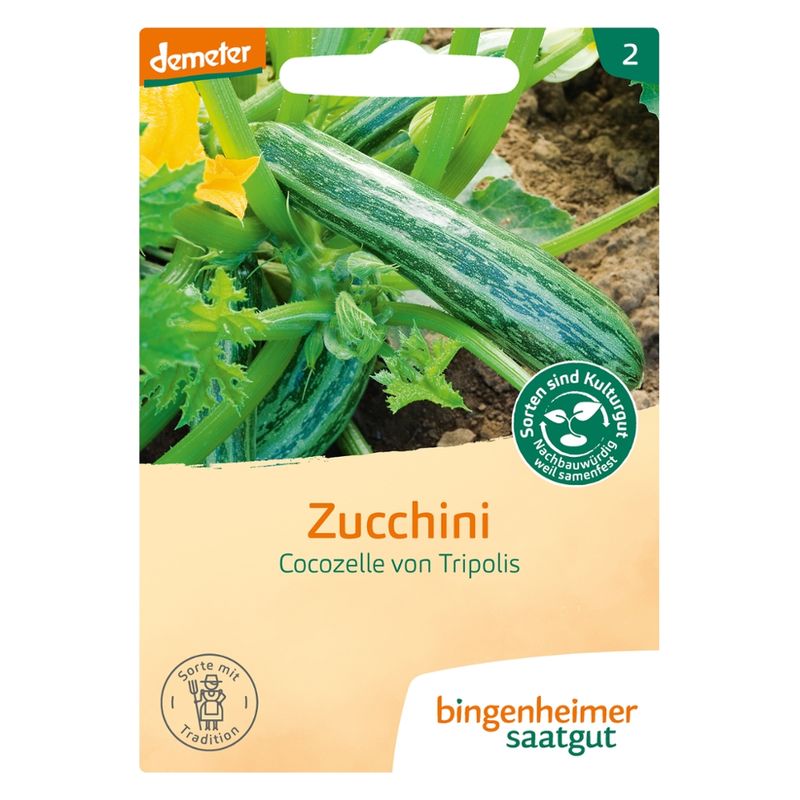 Bingenheimer Saatgut Cocozelle von Tripolis - Zucchini (Saatgut) - Produktbild