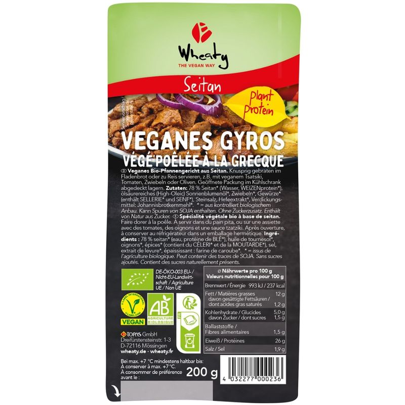 Wheaty Wheaty Veganes Gyros - Produktbild